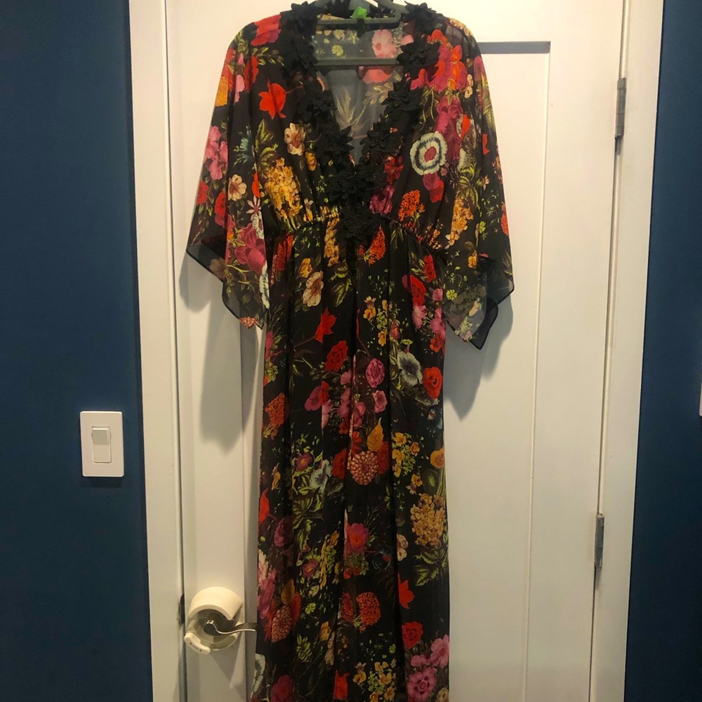 Farm Rio Floral Maxi Dress w/ Slip